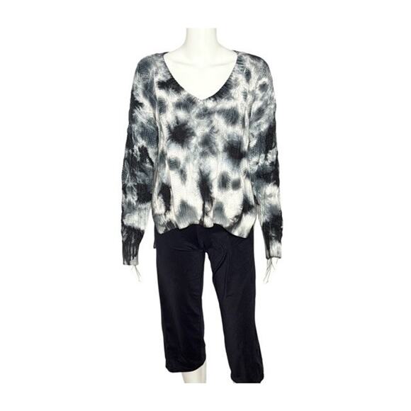 Anthropologie Pilcro Joni Tie-Dye Chunky Knit Sweater V-Neck Size XSmall - Picture 2 of 6